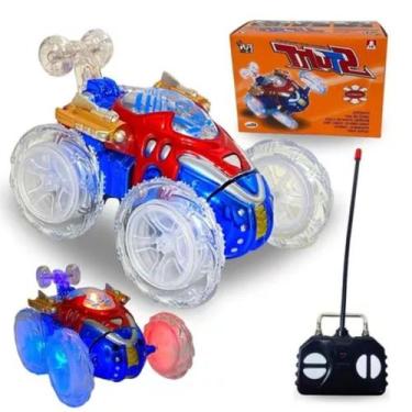 Imagem de Brinquedo Carrinho Maluco Controle Remoto Giro 360 Luzes - Toys