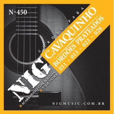 Imagem de Cordas Para Cavaquinho 0.11/0.28 Aço Metal Prateado Com Bolinha - NIG