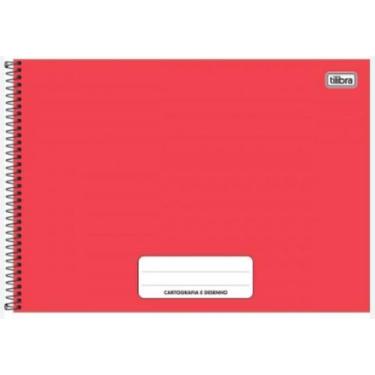 Imagem de Caderno Cartografia Pepper Vermelho 80 Folhas Capa Dura Tilibra