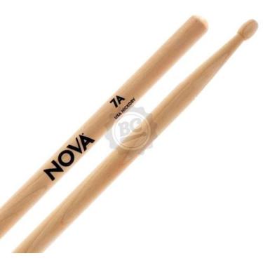 Imagem de Baqueta Vic Firth Nova Series Hickory Padrão 7A Clássica com Ponta de 