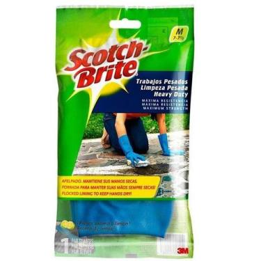 Imagem de Luva Limpeza Pesada SCOTCH Brite TAM M Azul 3M
