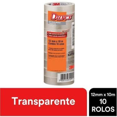 Imagem de Durex Fita Adesiva 12MM X 10M 10 Rolos - 3M