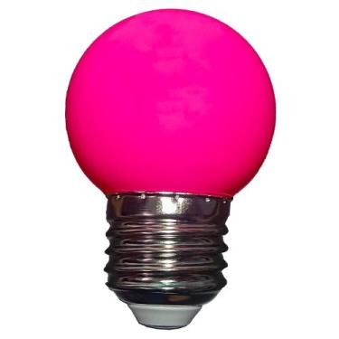 Imagem de Lâmpadas Led Mini Bulbo Bolinha E27 1w Bivolt 110/220V Color Pink - em