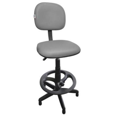 Imagem de Cadeira Caixa Alta Secretária Giratória Para Escritório Com Apoio Para