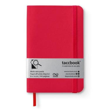 Imagem de Caderneta Sem pauta taccbook Vermelha 9x14 Flex