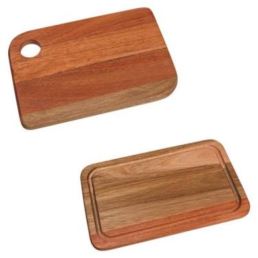Imagem de Kit Tábua com furo e Tábua carne  com canaleta para cortes - Edal
