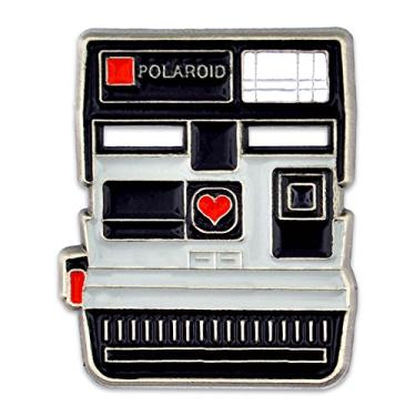 Imagem de PinMart Broche de lapela esmaltado moderno para câmera Polaroid vintage, 1, Metal, Sem Pedra Preciosa