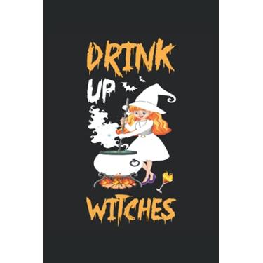 Imagem de Drink up witches Halloween Notebook dotgrid 6x9" DIN A5: Your perfect journal, diary or blog planner in 6" x 9" DIN A5 dotgrid