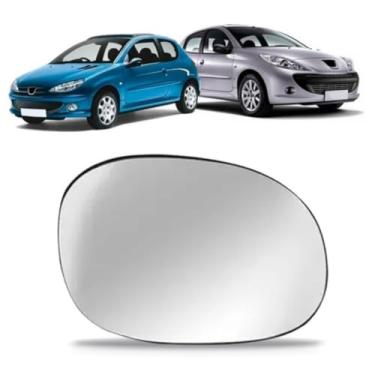 Imagem de Lente de Retrovisor para Peugeot 206 e 207 1998 a 2010 Lado Direito