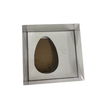Imagem de Páscoa Caixa Ovo de Colher Branco/Kraft 150g com 10 Unidades - Ctbox