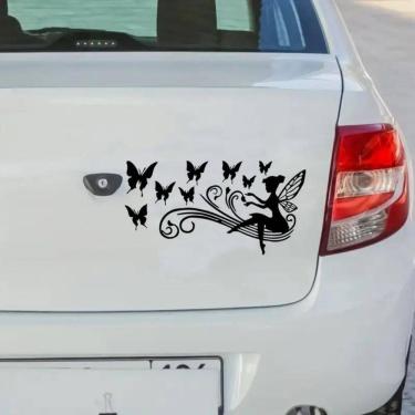 Imagem de Adesivo Para Carro Fada E Borboleta
