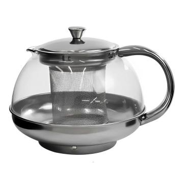 Imagem de Chaleira-elegante-inox-e-vidro-com-infusor-800ml-para-chás-infusões