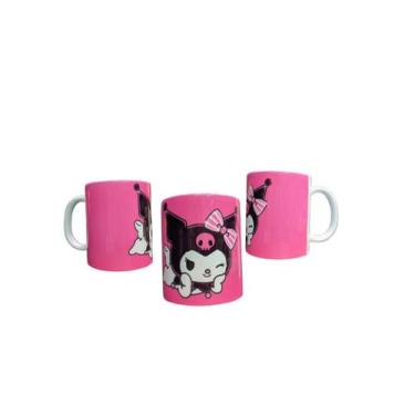 Imagem de Caneca porcelana - Hello kitty kuromi - sublimação, Rosa
