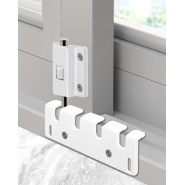 Imagem de Fechadura de vidro deslizante para porta de pátio fechadura de porta deslizante para criança fechadura de janela para janelas deslizantes horizontais para porta de vidro deslizante, fechaduras de