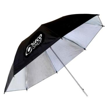 Imagem de Sombrinha Refletora Preta Prata Rebatedora 84 Cms Fotografia - Leco Sh