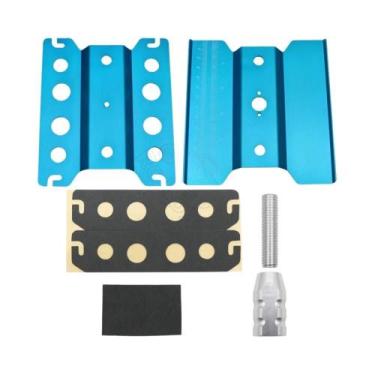 Imagem de Estação de Reparo de Metal para Carros RC 1/10, 1/8 e 1/12, Azul