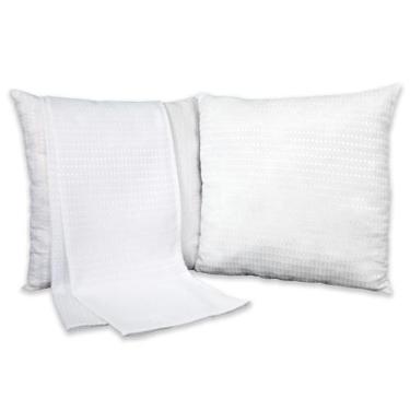 Imagem de Kit Cama Decoração Posta Super King Peseira Piquet 5 Peças - Rafaloro 