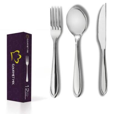 Imagem de Faqueiro de Talheres Victoria 36 Peças Aço Inox Gourmet Mix