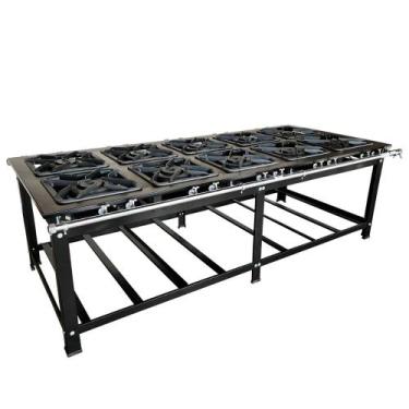 Imagem de Fogão Industrial de Centro 10 Bocas Duplas Cefaz Linha Diamond Baixa P