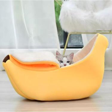 Imagem de Cama Banana Gato Cachorro Pequeno Médio Confortável Pelúcia - Yeet