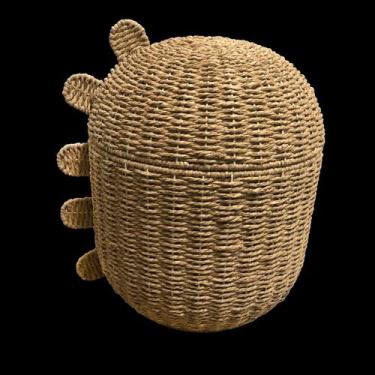 Imagem de cesto organizador com tampa infantil 30cm dinossauro de corda - Oikos,