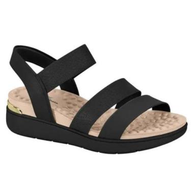 Imagem de Sandália Modare Casual Conforto Salto Anabela Feminina Preto, 36, Bege