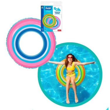 Imagem de Boia Infantil Redonda Piscina Inflável Praia Criança 90cm - Wellmix