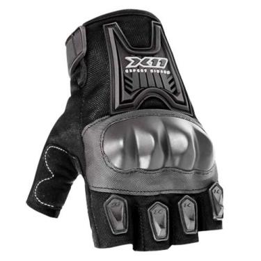 Imagem de Luva Meio Dedo Com Proteção Blackout X11 Motoqueiro Motociclista Bike,