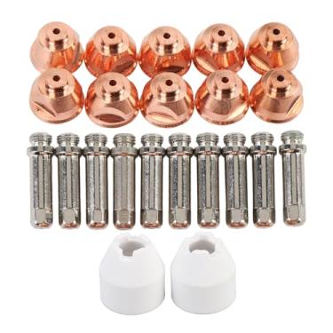 Imagem de 10 Definir Kit de Eletrodo de Ponta de Corte, Plasma Cortador de Plasma Tocha Pch-51 Corte de Pistolas de Corte Consumíveis Com Tampas de Proteção