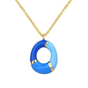 Imagem de Kainier Colar com letra bolha com inicial para mulheres e meninas, pingente colorido com nome do alfabeto, pingente delicado fofo banhado a ouro 14 K, joias para presentes, Banhado a ouro, Sem Pedra