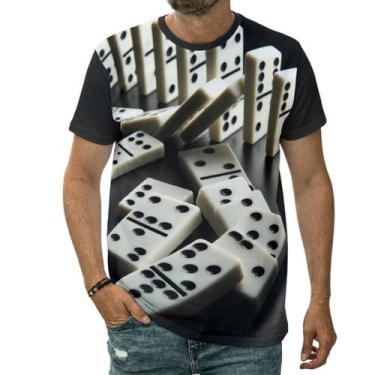 Imagem de Camiseta Peças De Dominó Jogo De Mesa Diversão Arte - Darkwood, 2 - In