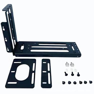 Imagem de Suporte vertical para GPU, suporte de placa gráfica de 3 compartimentos com hardware, dock eGPU, estação de ancoragem externa para GPU, preto