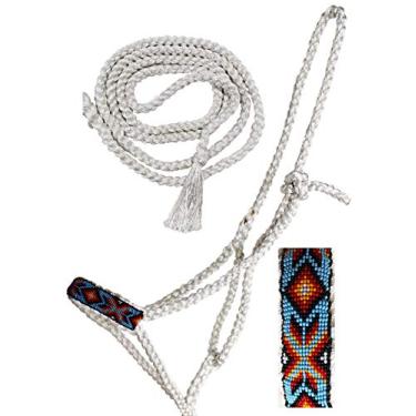 Imagem de CHALLENGER Corda de nylon do oeste do oeste trançada frente única com faixa de nariz frisada 606RT22