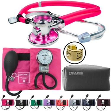 Imagem de Kit Aparelho Pressao Esfigmo Aneroide Estetoscopio Rappaport - Love Sa