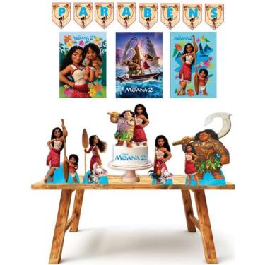 Imagem de Kit Festa Aniversário Só 1 Bolinho Moana