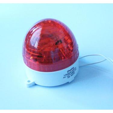 Imagem de Lâmpada Estrobo Strobo Flash Redondo Somente 110V Cor Vermelho 6W Adve