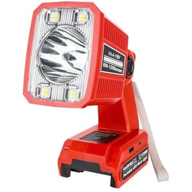 Imagem de Taingwei Lanterna Led De 18 V Para Milwaukee M18, Bateria De 18 V, Luz De Trabalho Led De 18 W, Luz De Bateria Led, Holofote Para Camping, Conserto De Automóveis, Iluminação De Emergência E Canteiro