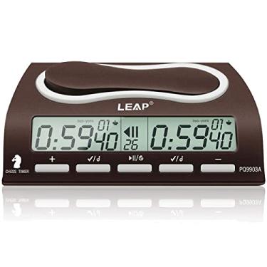 Imagem de LEAP Relógio de xadrez digital com temporizador profissional para jogos de tabuleiro com função de alarme (loja oficial) 9903a