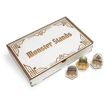 Imagem de SMONEX Frosthaven Monster Stands 31 pcs - Wooden Stands with Health Tracker - Monster Wound Tracker Stands Suit for 2 Monster's Types (Normal end Elite) - Compatible with Frosthaven Board Game