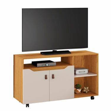 Imagem de Rack Seleto Para Tv Até 49 Polegadas Jcm Movelaria Cinamono Off White
