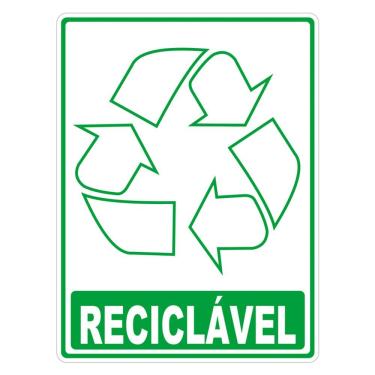 Imagem de Adesivo Lixo Reciclavel 1 Unidade 20cm X 15cm Nome Do Desenho Reciclável