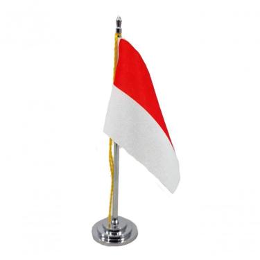 Imagem de Mini Bandeira De Mesa Da Mônaco 15 Cm Poliéster