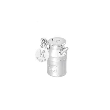 Imagem de Bibelô Decorativo Latão De Leite Com Revestimento Prateado