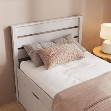 Imagem de Cabeceira Solteiro Charme Beauty Madeira Maciça Branco