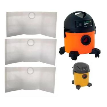 Imagem de Kit 3 saco descartável aspirador de pó lavor blk 4011 compact kronos 1
