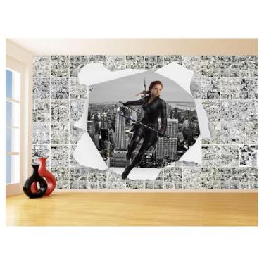 Imagem de Papel De Parede 3D Heróis Página Quadrinhos Hq 3,5M Nhma232 - Você Dec