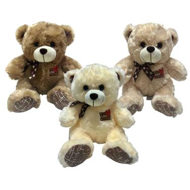 Imagem de Urso De Pelucia Love Com Laço Fofo Namorados Presente Romantico 28cm