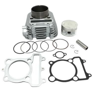 Imagem de 71mm Big Bore Kit Motor Kit Pistão de pistão, anéis de pistão do cilindro e junta, peças de desempenho da motocicleta para Yamaha Moto-4 250 YFM250 YTM225 YFM225