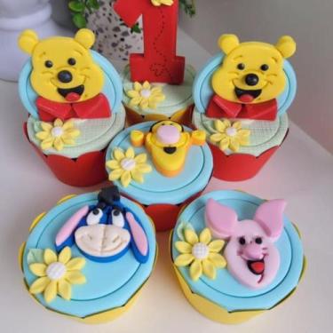 Imagem de Kit 4 Cortador Modular Ursinho Pooh 5CM Cabeça - Embody 3d