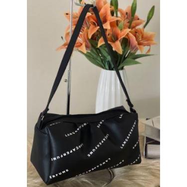 Imagem de Bolsa Feminina Bau Alça transversal luxo - madamebag, Preto